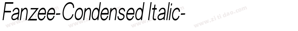 Fanzee-Condensed Italic字体转换